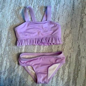 2 piece lilac with shimmer swim set. Size 2T